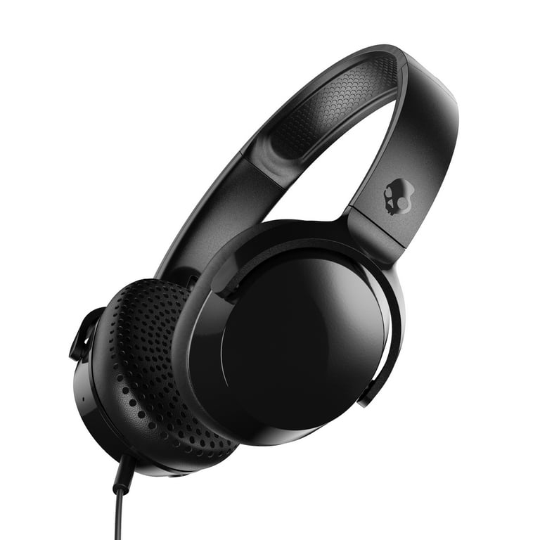 Skullcandy Riff Wired On-Ear Headphones with Mic | Ultra-Durable Headband | Collapsible Design | 3.5mm Aux | Black Skullcandy Riff Wired On-Ear Headphones with Mic | Ultra-Durable Headband | Collapsible Design | 3.5mm Aux | Black