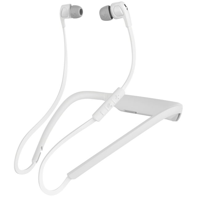 Skullcandy S2PGHW-177 In-Ear Smokin' Buds 2 Bluetooth Wireless Headphones with Microphone (White/Chrome)