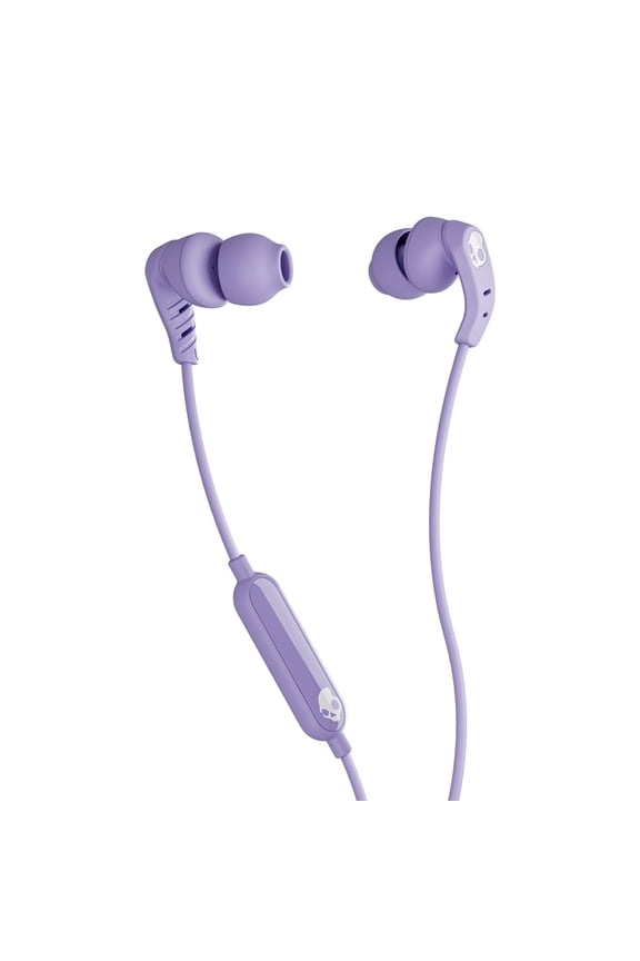 Set USB-C Wired Earbuds with Noise Isolating Fit, Built-in Microphone Call and Track Control for iPhone Android, Ear Gels Included for Custom Fit - Preppy Purple