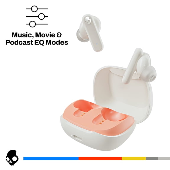 Skullcandy Smokin' Buds XT True Wireless in-Ear Earbuds, Bone
