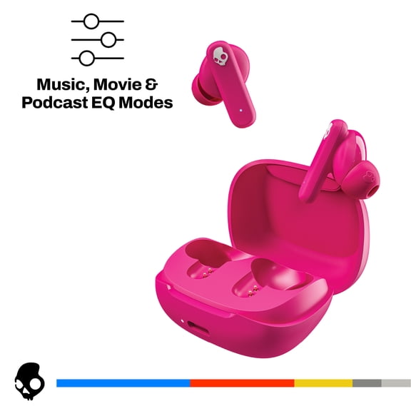 Skullcandy Smokin' Buds XT True Wireless Inner Ear Earbuds, Pink