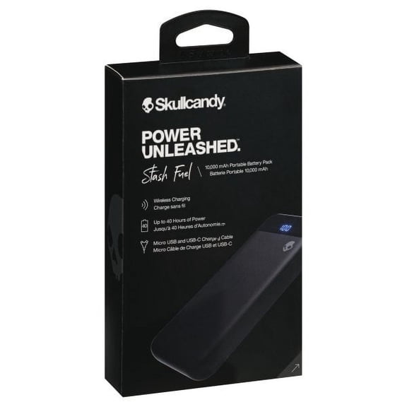 Skullcandy Stash Fuel 10,000 mAh Portable Battery Pack - Black