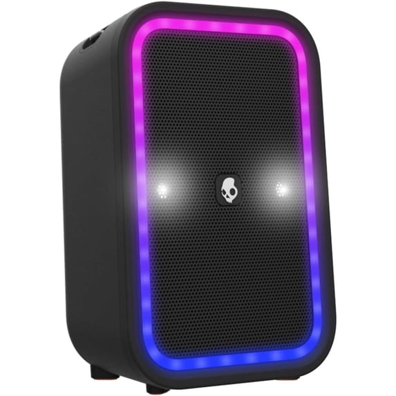 Skullcandy Stomp Bluetooth Speaker – IPX7, LED Lights & Strobe Modes, 12H Battery, Black