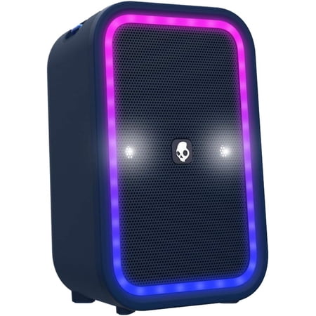 Skullcandy Stomp Bluetooth Speaker – IPX7, LED Lights & Strobe Modes, 12H Battery, Navy