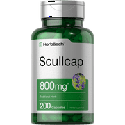Skullcap Extract | 800mg | 200 Capsules for Men and Women | Scutellaria Baicalensis | by Horbaach