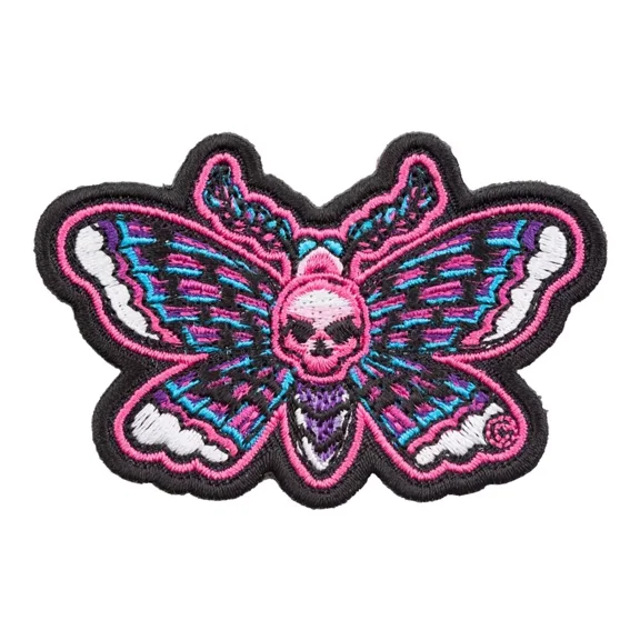 Skulled Pink Spotted Hawkmoth Patch, Butterfly Patches