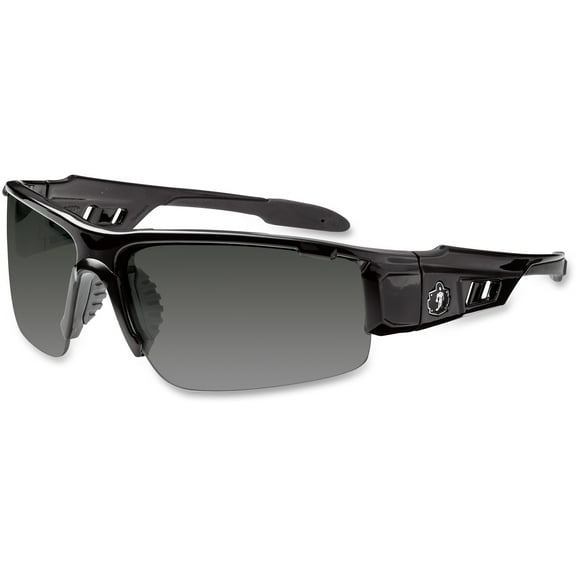 Skullerz Dagr Safety Sunglasses- Black Frame, Smoke Lens