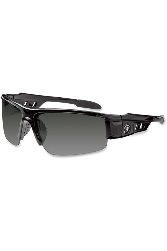 Skullerz Dagr Safety Sunglasses- Black Frame, Smoke Lens