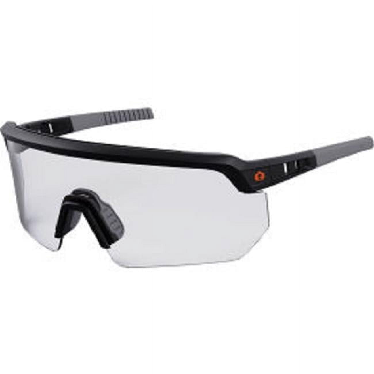 Skullerz Half Frame Safety Glasses - Clear Lens, Matte Black