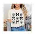 thumbnail image 1 of Skulls And Bows T-Shirt, Preppy Halloween Shirt, Trendy Skeleton Graphic Tee, Cute Coquette Halloween Bow Shirt, Spooky Fall Tee, 1 of 5