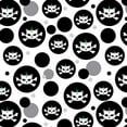 thumbnail image 1 of Skulls Crossbones Cat Stick Figure Family Pet Premium Gift Wrap Wrapping Paper Roll Pattern, 1 of 2