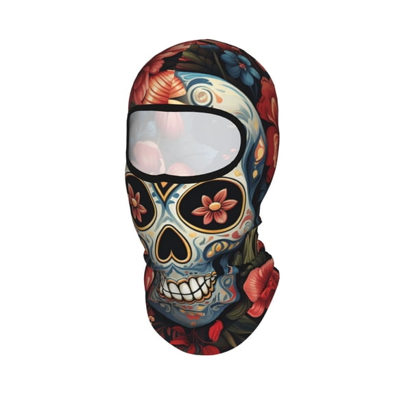Skulls Gothic Skull Day Of The Dead Unisex Balaclava Ski Mask Full Face Cover for Cold Weather & UV Protection, Breathable Cooling Helmet Liner