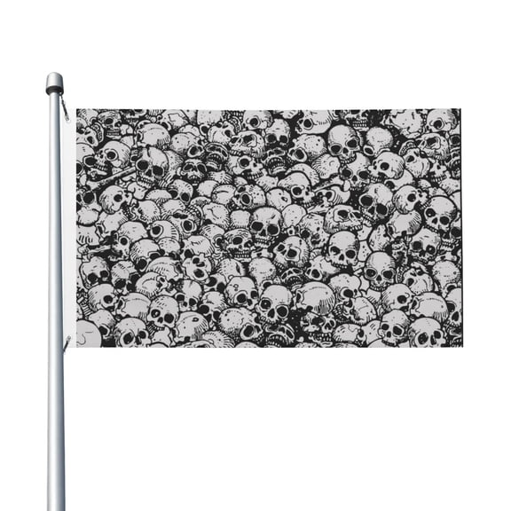 Skulls Head Gothic Skull Flag 3X5 Ft Garden Yard House Flags Banner Sign Outdoor Indoor Party Home Garden Decoration