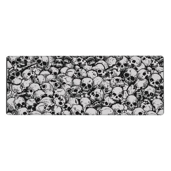 Skulls Head Gothic Skull Mouse Pad Extended Large Gaming Mousepad Non-Slip Rubber Big Keyboard Desk Mat 31.5 X 11.8 Inch