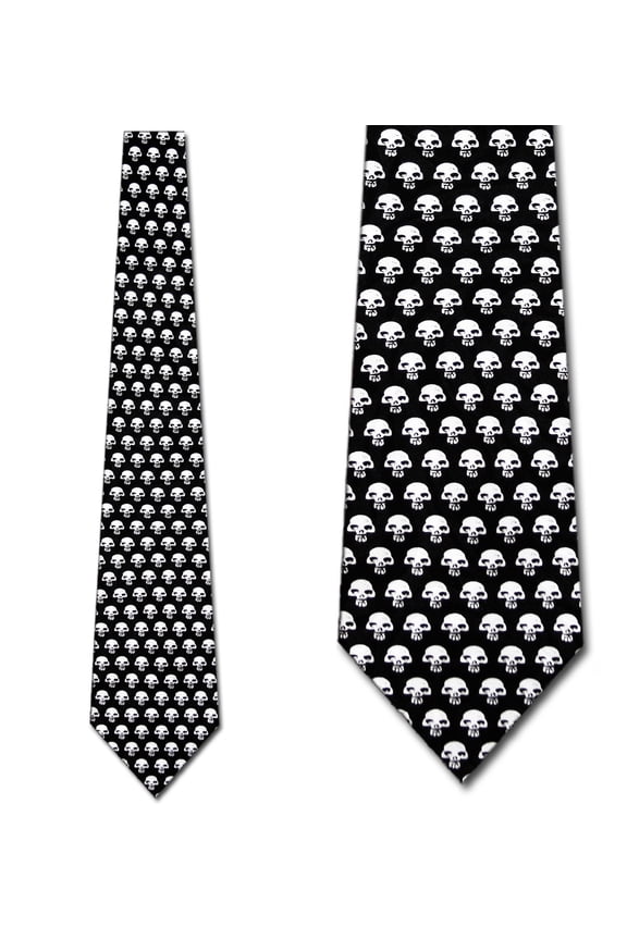 Skulls Pattern Necktie Mens Tie by Tieguys