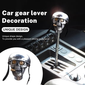 Skulls Soldier Grip - Handcrafted Gear Knob,Sliver Devil Skulls Car Stick Shifter Handle,Skeleton Fit Most Manual Automatic Transmissions