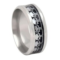 Skulls Wedding Band Ring for Men or Women Goth Punk Biker Ginger Lyne Collection