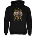 thumbnail image 1 of Skulls and Roses Mens Hoodie Black X-LG, 1 of 1