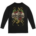thumbnail image 1 of Skulls and Roses Youth Long Sleeve T Shirt Black YXL, 1 of 1