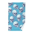 thumbnail image 1 of Skulls on Blue Cotton Face Towels Soft Hand Towel Absorbent Bathroom Towel for Kitchen Hotel Decoration, 1 of 7