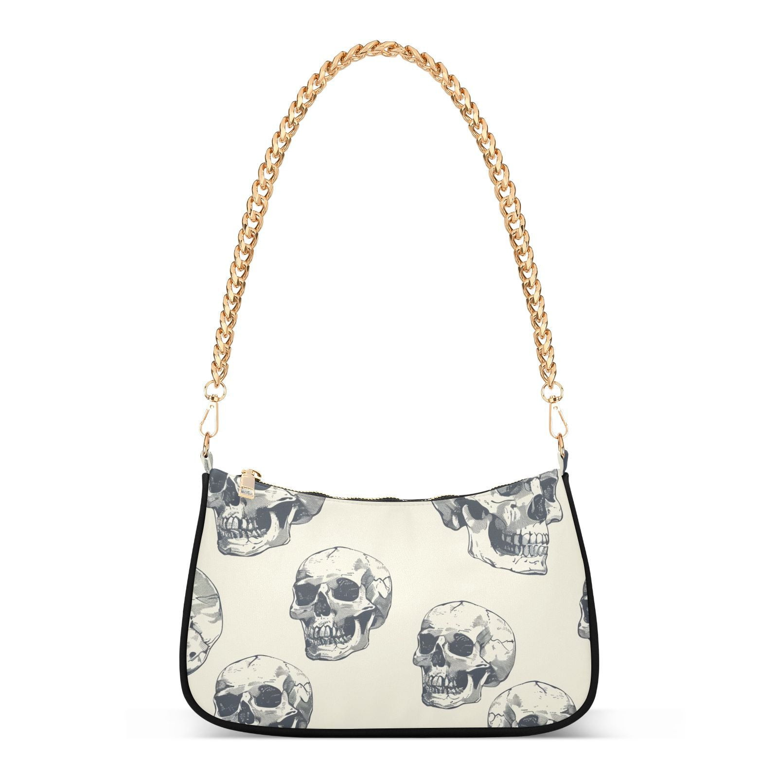 SkullsWomen Small Shoulder Bag Crossbody Tote Hobo Bags Purse Clutch Handbags with Chain Strap for Women