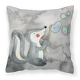 thumbnail image 1 of Skunk & Bubbles Watercolor Fabric Decorative Pillow, 1 of 1