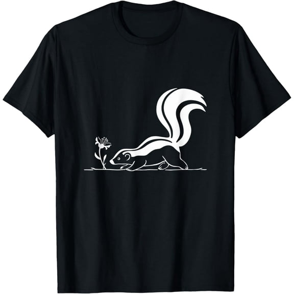 Skunk Design Cute Animal Skunk Lover T-Shirt
