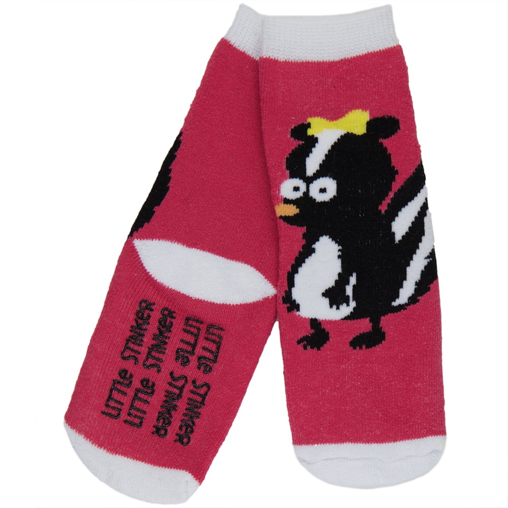 Skunk Little Stinker Infant Slipper Socks 1824m