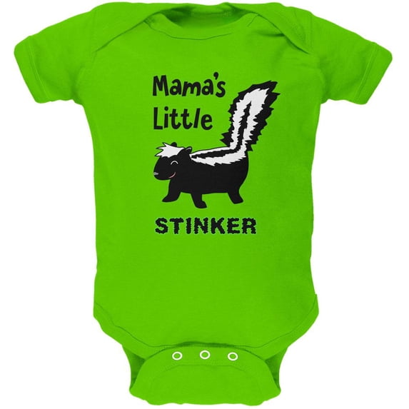 Skunk Mama's Little Stinker Soft Baby One Piece Apple 3-6 M