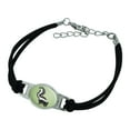 thumbnail image 1 of Skunk Posing Novelty Suede Leather Metal Bracelet, 1 of 3