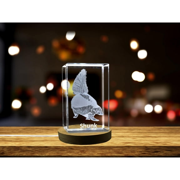 Skunk Scentinel | 3D Engraved Crystal Keepsake