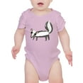 thumbnail image 1 of Skunk With Big Eyebrows Bodysuit Infant -Image by Shutterstock,  24 Months, 1 of 4