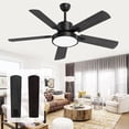 thumbnail image 1 of Skvevn Ceiling Fans with Lights and Remote, 52-inch Indoor/Outdoor Black Modern Fan with Quite Noiseless and Adjustable Light 6 Speed for Patio Living Room Bedroom, 1 of 7