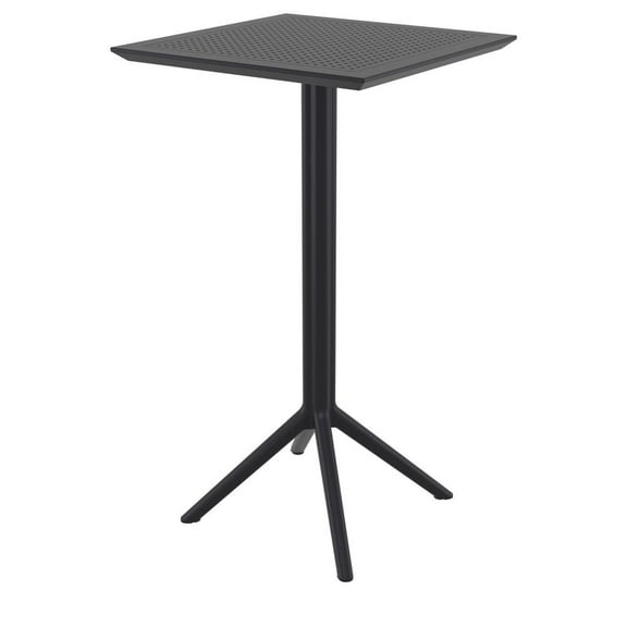 Sky 24 inch Square Folding Bar Table in Black finish