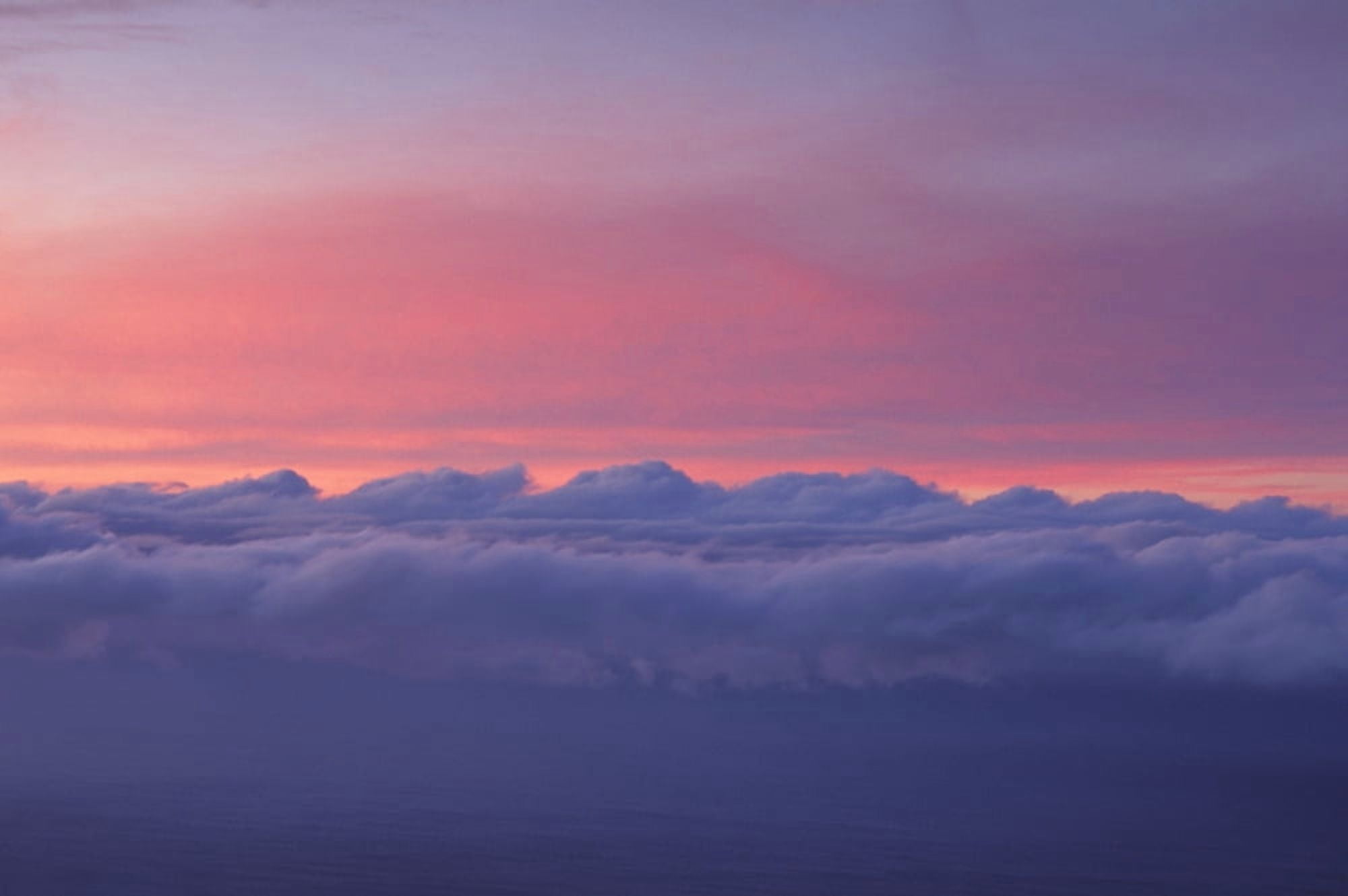 Sky At Sunset With Layer Of Puffy Clouds Beautiful Purple And Pink Colors Canvas Art - Greg Vaughn Design Pics (17 x 11)