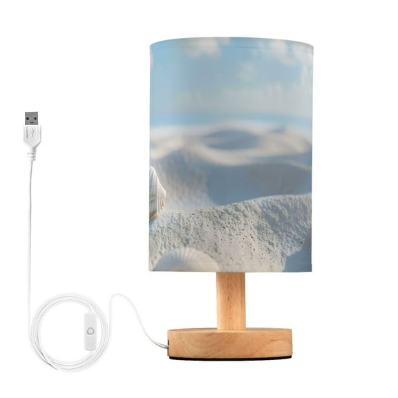 Sky Beach Shells Table Lamp with USB Port LED Warm Light Lamp Night Light Home Decor