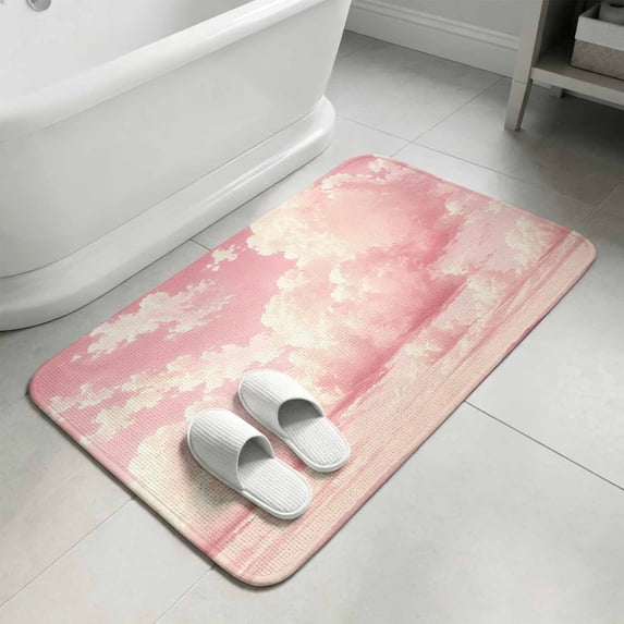 Sky Big Cloud Bathroom Rugs Non Slip Washable Bath Mat Absorbent Low ...