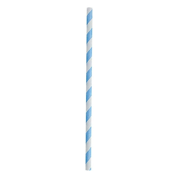 Sky Blue 100 Pack Biodegradable Paper Straws, Eco-Friendly Disposable Drinking Straws For Parties Home, Standard Size 7.75Inch, Assorted Colors Or Solid Options