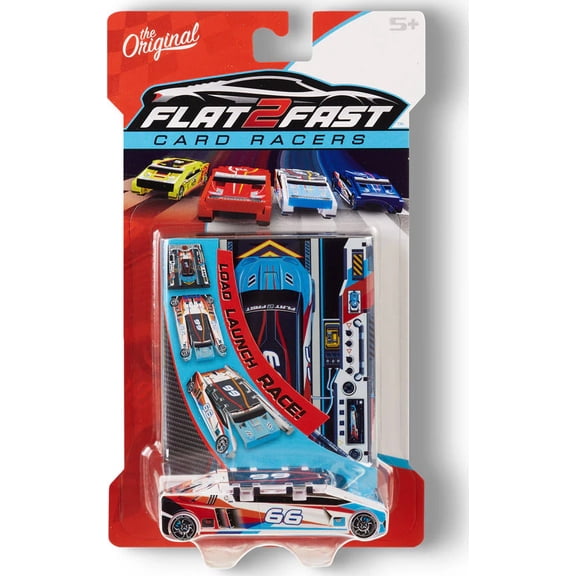 WHITE FLAT 2 FAST CARD RACERS