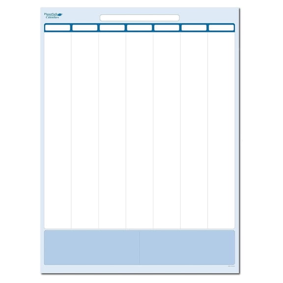 Sky Blue 7-Column Wall Planner 56" x 36" - Dry Erase Task Board with Marker, Weekly Organizer for Home, Office, Goal Setting, Project Management