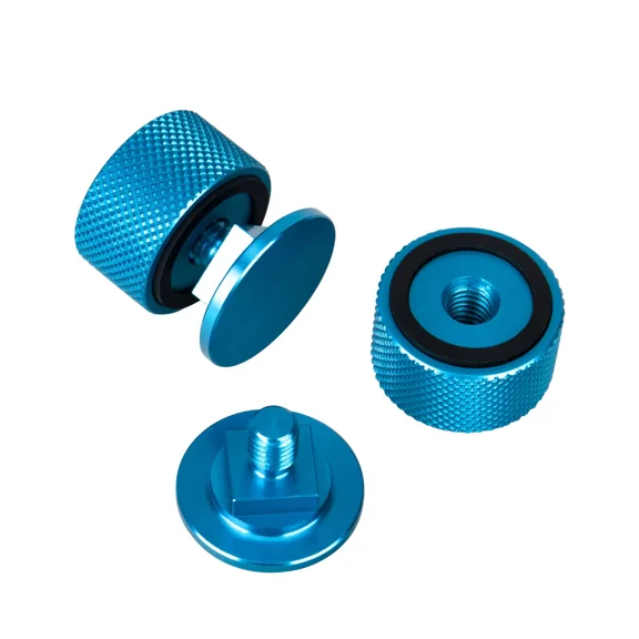 Sky Blue Aluminum Pipeliner Welding Helmet Fasteners (Round) Headgear 1 Pair