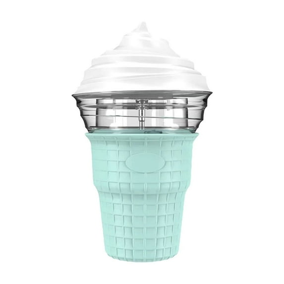 Sky Blue Automatic Ice Cream Maker Machine With Stirring Paddle 360 Degree Mixing Blade 34 Rpm Motor Food Grade Material Homemade Frozen Yogurt Dessert Maker 6.29X6.29X10.24 In Diy Dessert