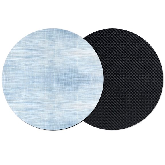 Sky Blue Coasters Set of 2, Absorbent Coasters for Drinks, Vintage Solid Color Modern Minimalist Distressed Coaster for Desk Coffee Table Protection, Home Decor House Warming Gifts 4"