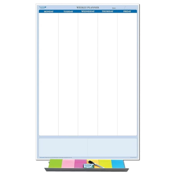 Sky Blue Complete Kit Sticky-Note Weekly Task and Goal Planner 32 in. x in.