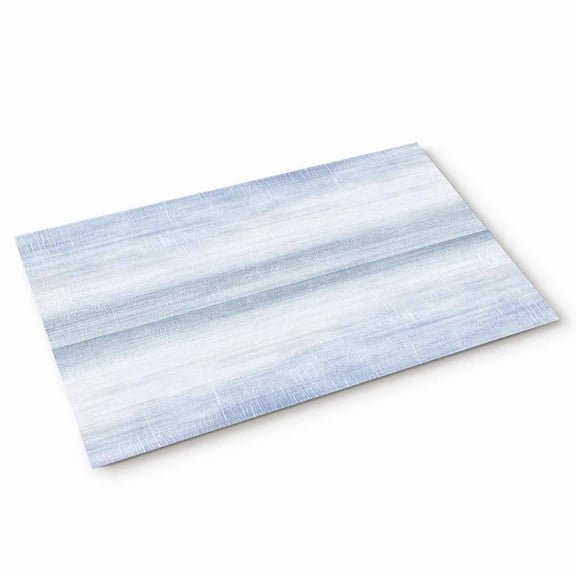 Sky Blue Door Mat Abstract Light Blue Ombre Linen Texture Modern Rustic Non Slip Absorbent Entrance Mat Washable Low Profile Indoor Doormat for Front Door Entryway Entry 16"x24"