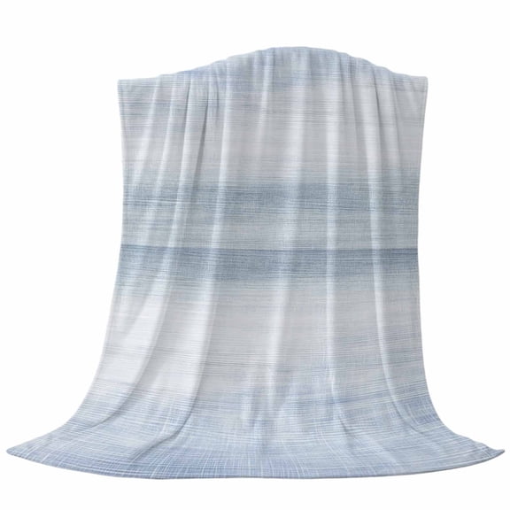 Sky Blue Fleece Throw Blanket Abstract Light Blue Ombre Linen Texture Modern Rustic Ultra Soft Fuzzy Cozy Flannel Throw Blanket for Couch Sofa Bed Car Travel, Ideal Gifts 40x50 Inches