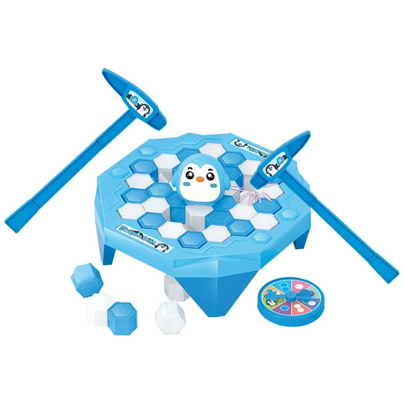 Sky Blue For Adults Aged 4-8 Save The Penguin Ice Breaker Board Game Toy Comes With Replacement Ice Cubes And Three Animals