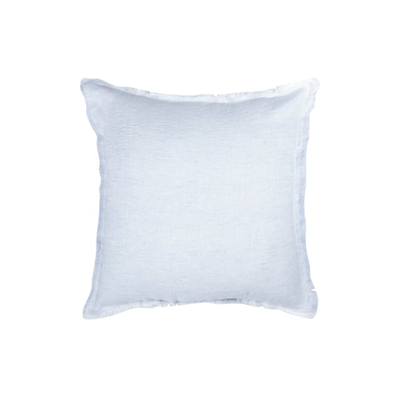 Sky Blue Fringe Soft Linen Pillow 14x20 Down Alternative Insert