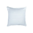 thumbnail image 1 of Sky Blue Fringe Soft Linen Pillow 26x26 Down Alternative Insert, 1 of 10