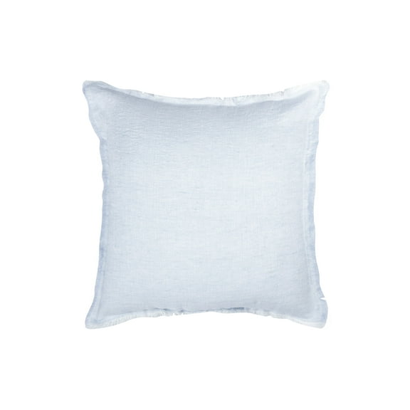 Sky Blue Fringe Soft Linen Pillow 26x26 Pillow Cover Only